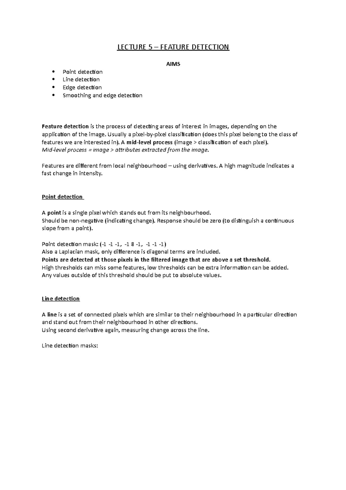 lecture-5-feature-detection-lecture-5-feature-detection-aims