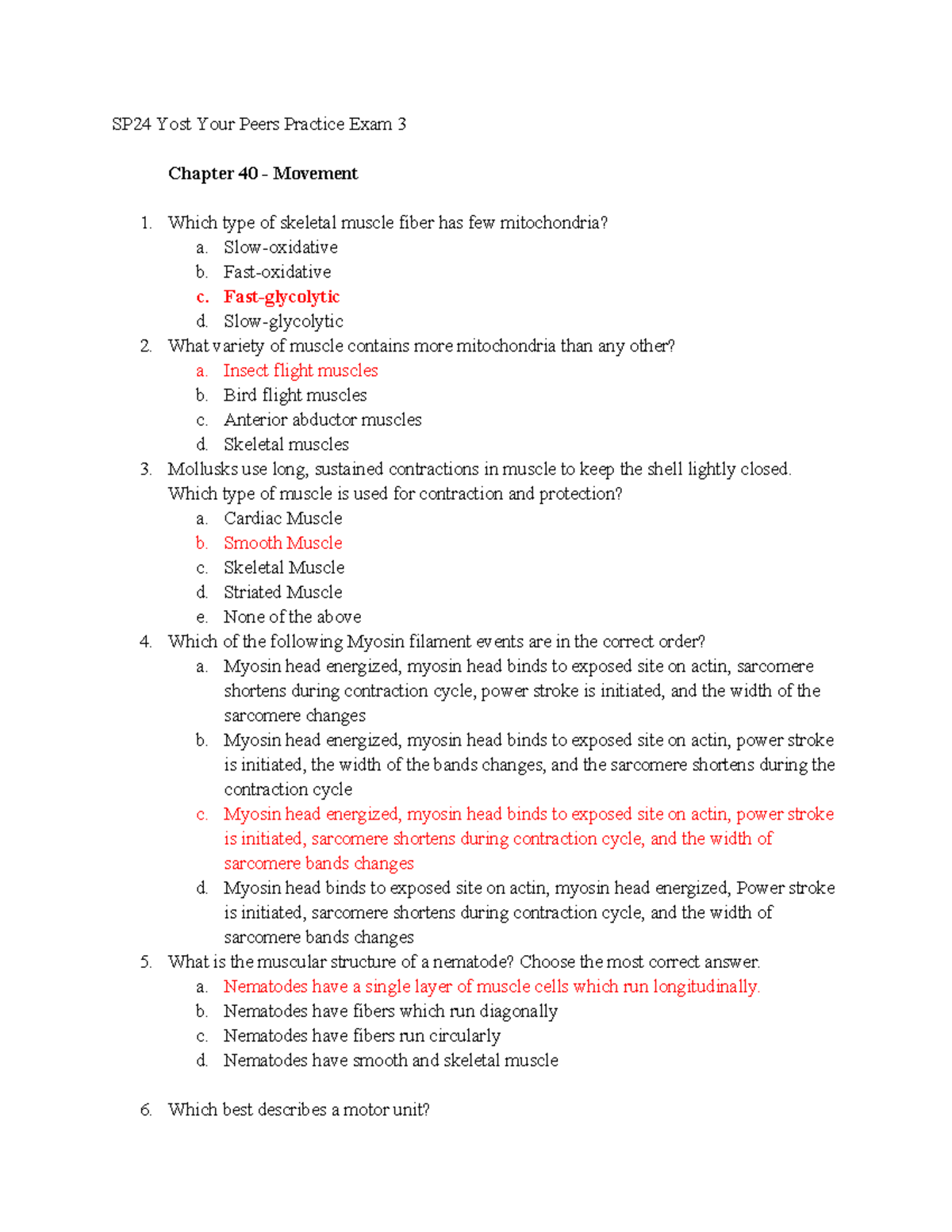 Copy Of SP24 Yost Your Peers Practice Exam - SP24 Yost Your Peers ...