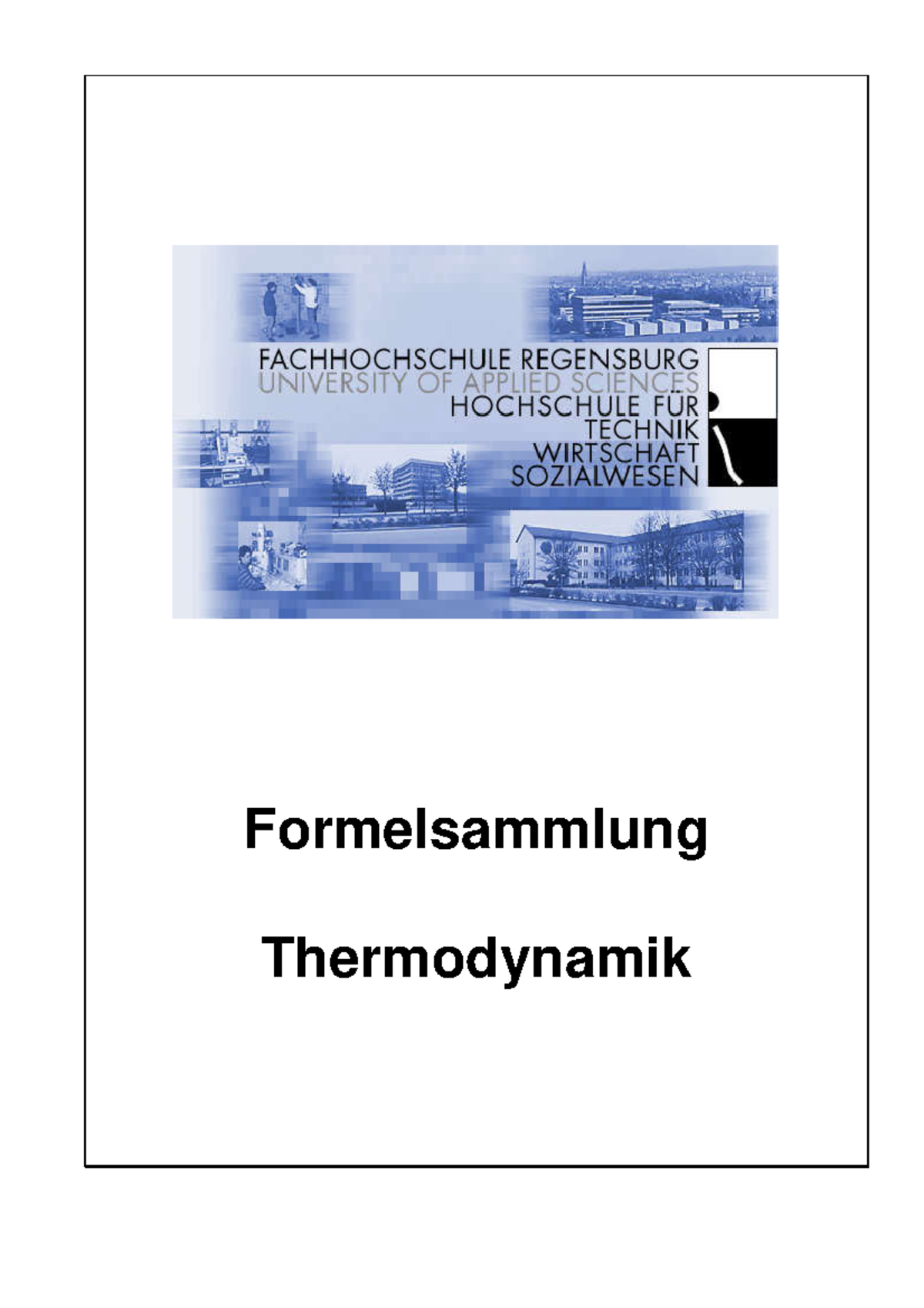 TTD Albrecht Formelsammlung - Formelsammlung Thermodynamik 1 ...