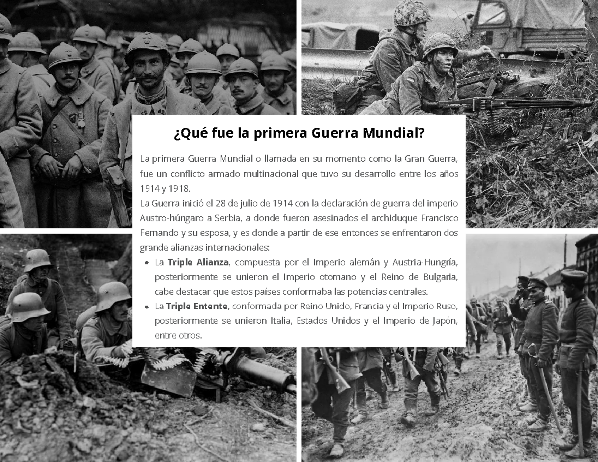 Collage De La Primera Guerra Mundial