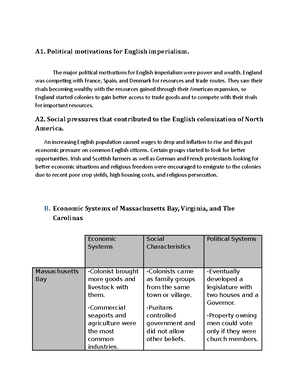 C121 Task 1 - WGU 2024 - Passed - C121 Survey Of US History Task 1 A1 ...