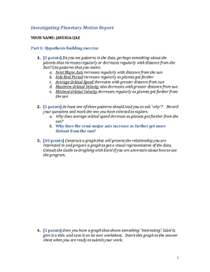 Solar System Formation Lab - Formation of the Solar System Lab Report ...