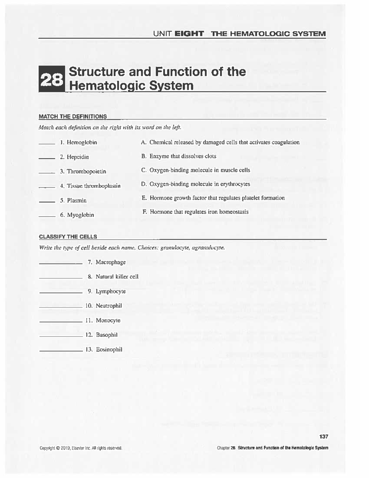 Blood Worksheets NURS 303 Studocu