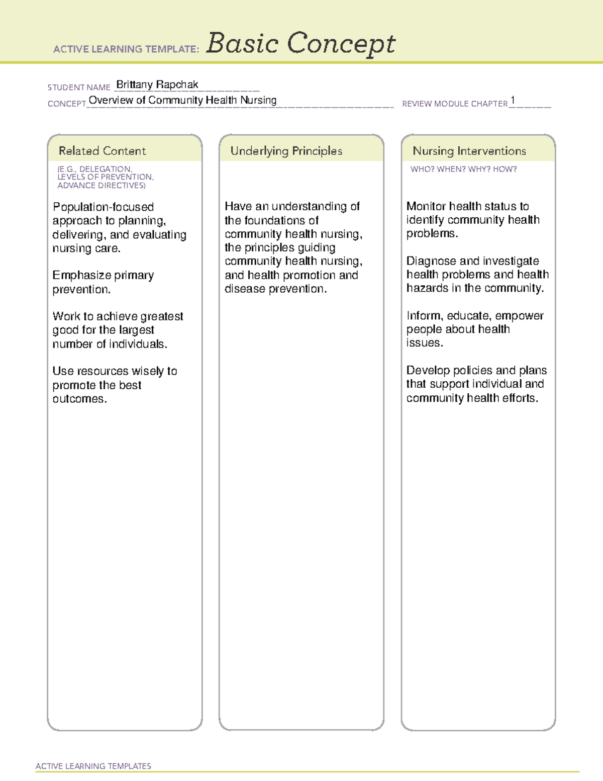 Overview Of Community Service Project