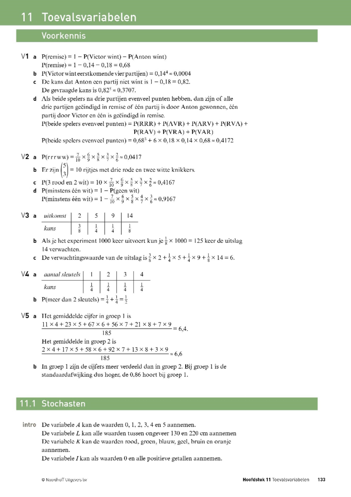 Uitwerkingen-H11 - Wiskunde 5 Vwo Uitwerkingen H11 - Wiskunde A ...