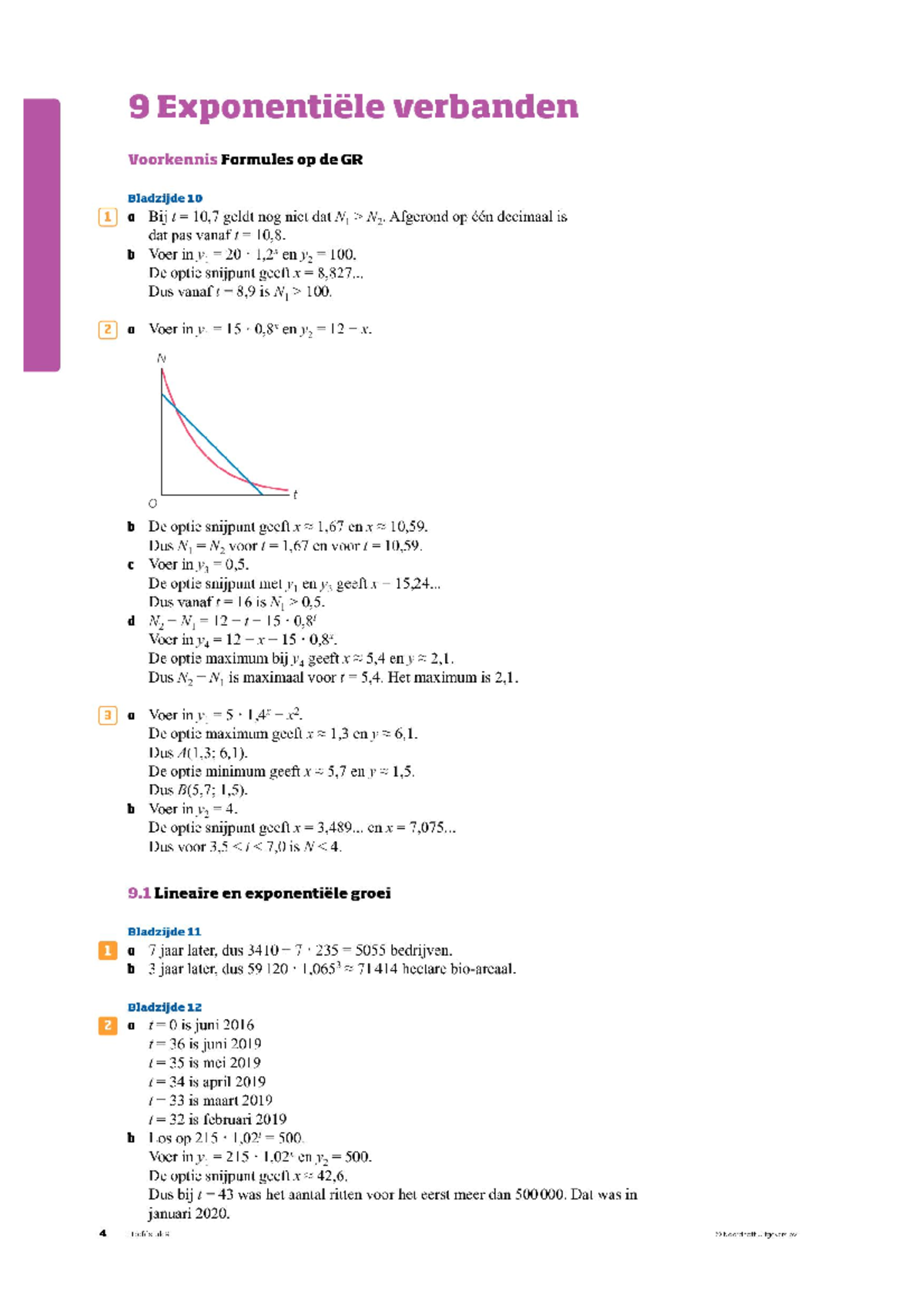 Uitwerkingen H9 - Wiskunde - Studeersnel