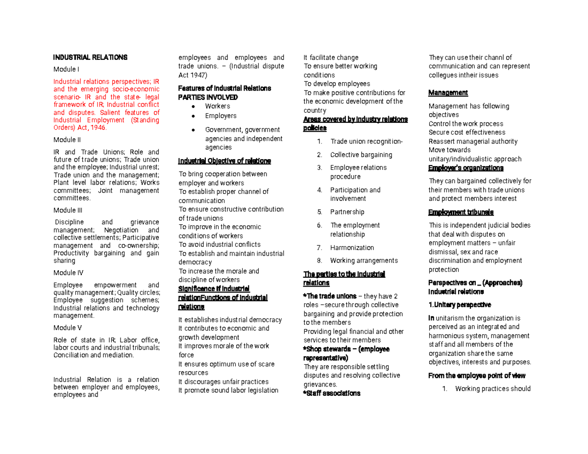 industrial-relations-1-salient-features-of-industrial-employment