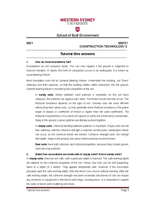 Tutorial One answers