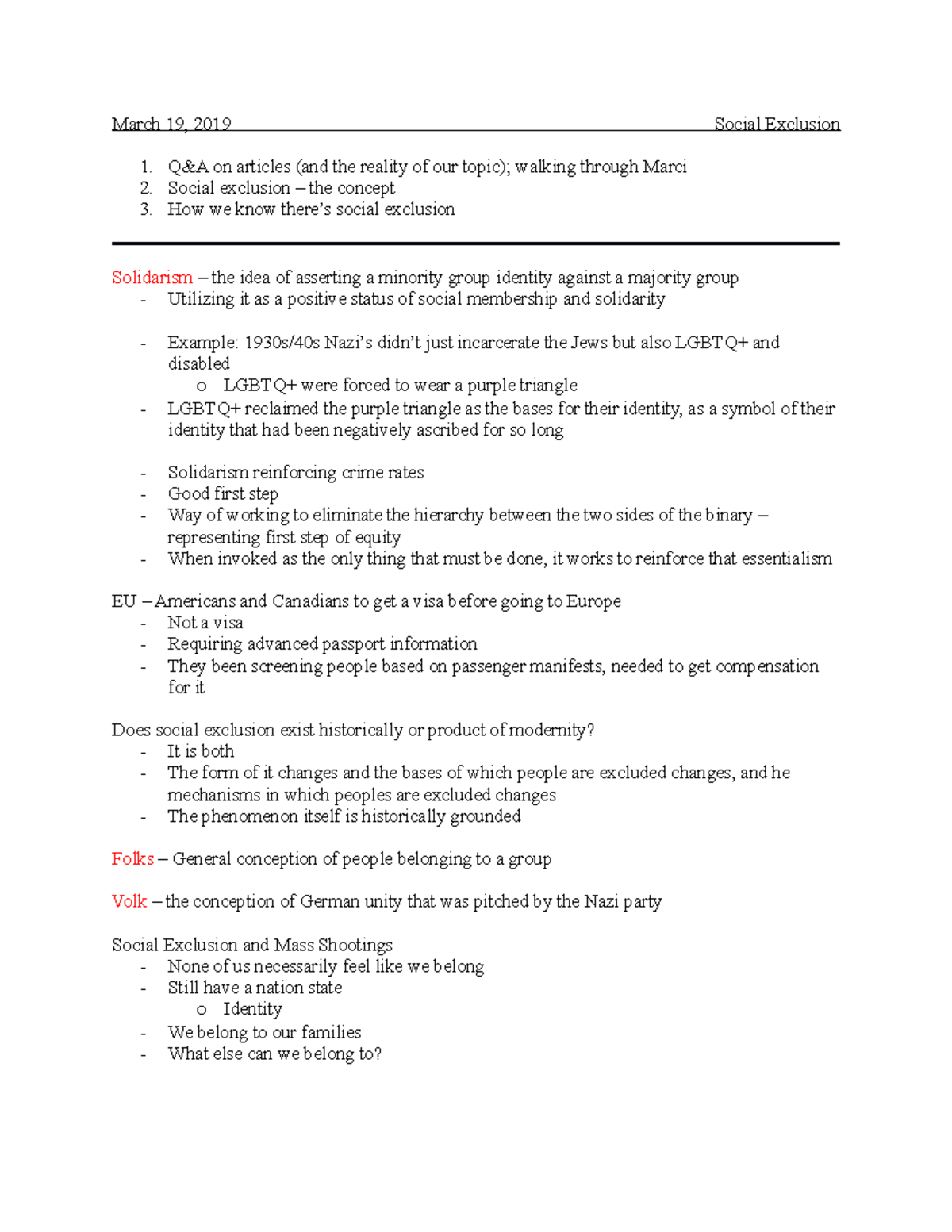 Week 18 - soc - sociology 1020 weekly lectures - March 19, 2019 Social ...