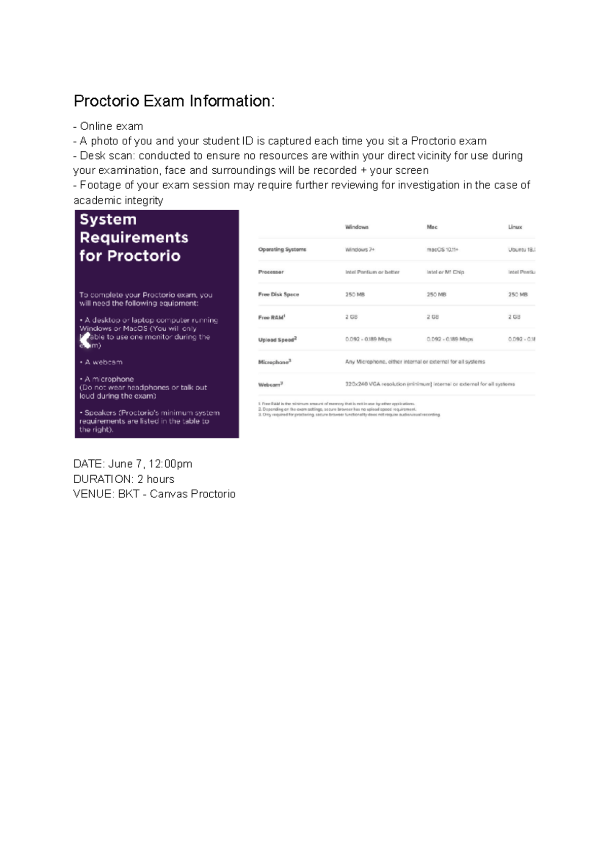 258SURG Exam Info Prep - Medical - Proctorio Exam Information: Online ...