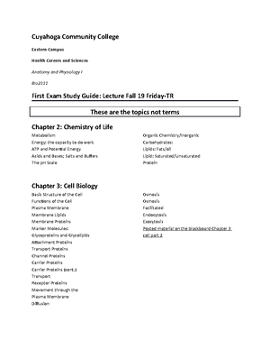 Ch 3 outline - textbook - Anatomy and Physiology 1 Lecture Chapter 3 ...