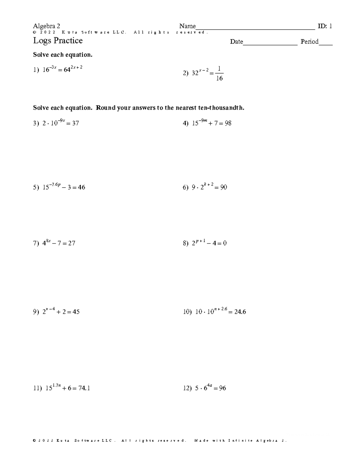 Logs Practice - ©t \ 2 X 0 N 2 Q 2 f ZKkuCteaC mSioVfbtwLayrYe iLzLdCV ...