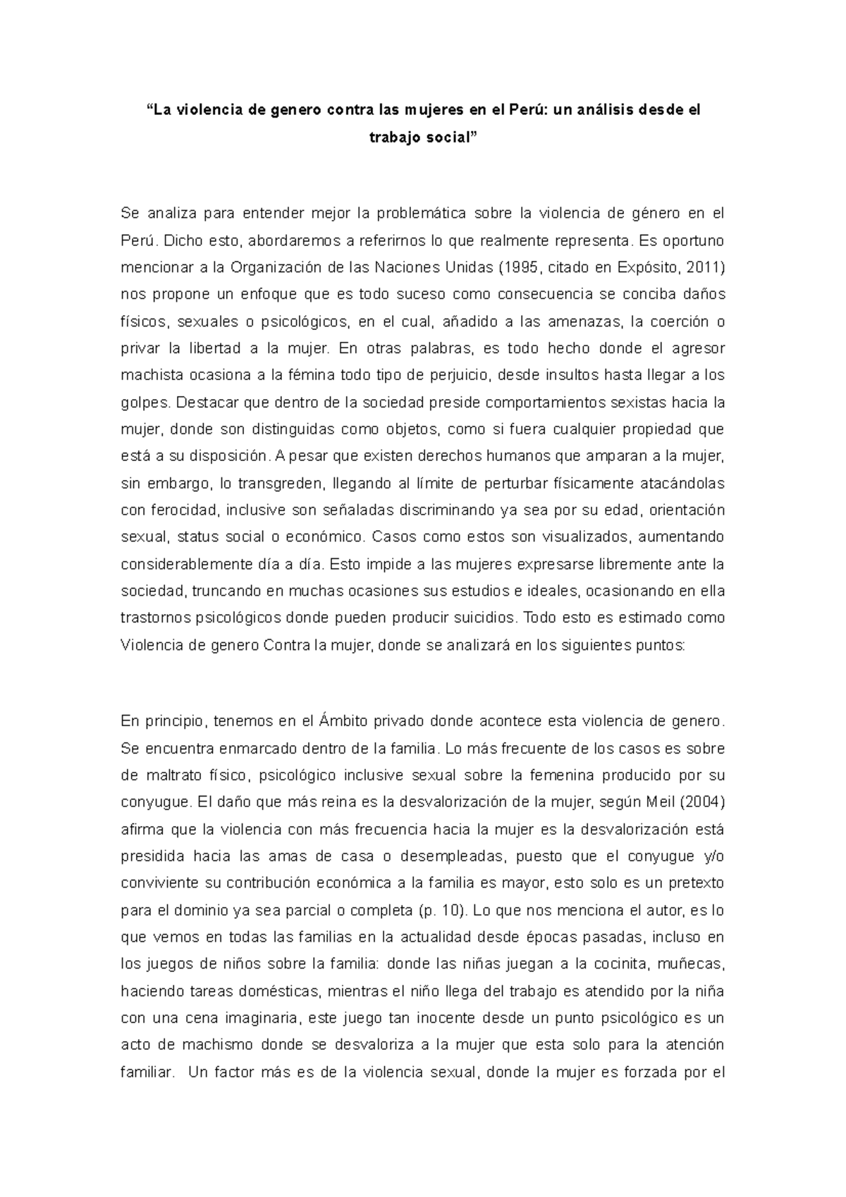 La violencia de genero contra las mujeres en el Perú - Dicho esto ...