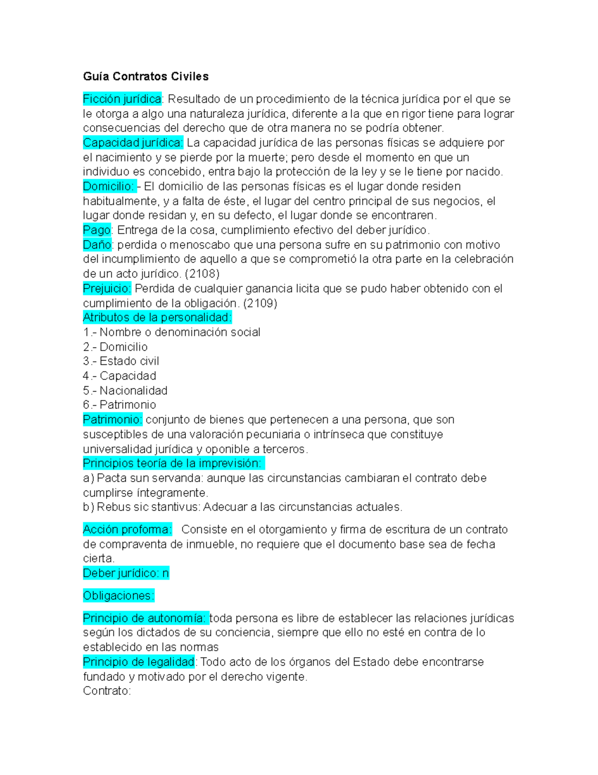 Guía Contratos Civiles - Guía Contratos Civiles Ficción Jurídica ...