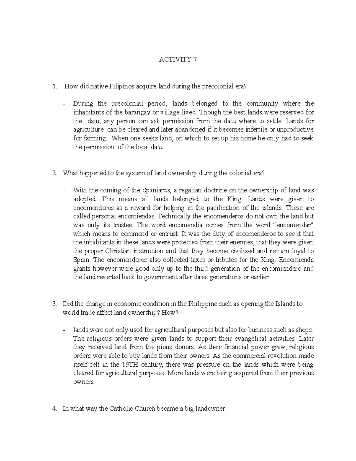 PH7-8 - Rizal-Chapter-7-8 - ACTIVITY 7 How did native Filipinos acquire ...