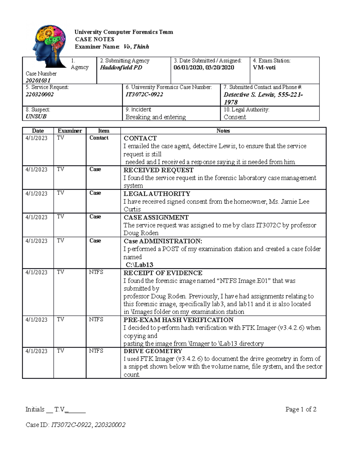 Case Notes-completed - Case Notes-completed - University Computer ...