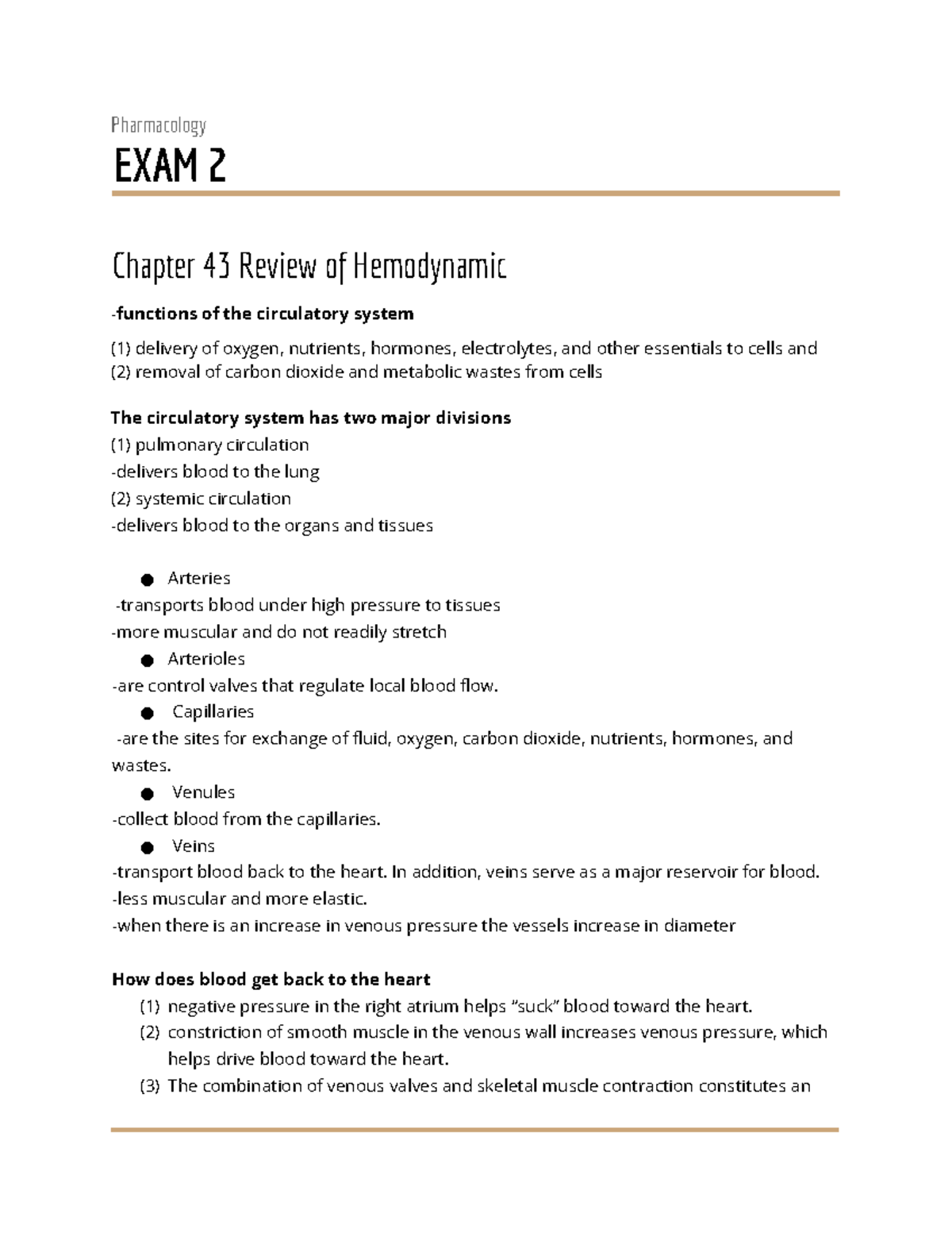 Pharmacology Exam 2 - This Is A Overview Of Notes From Exam 2 That ...