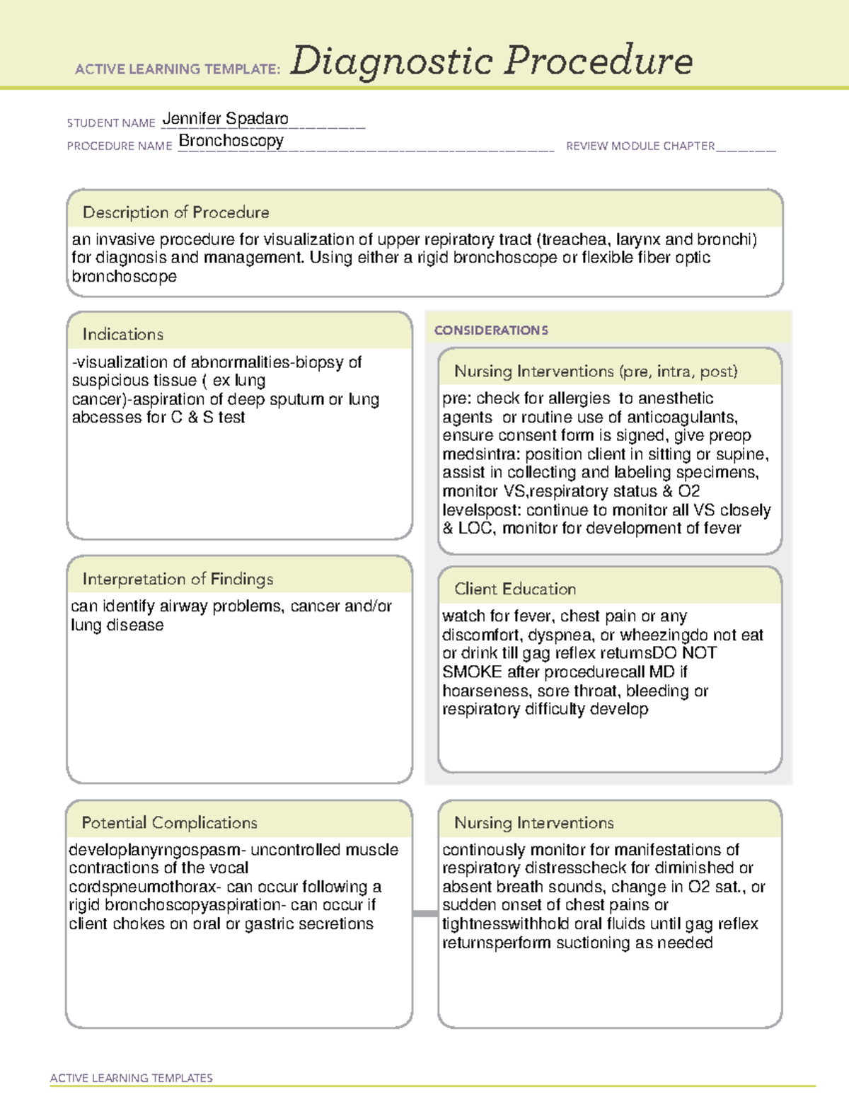 Alt diagnostic procedure - ACTIVE LEARNING TEMPLATES Diagnostic ...