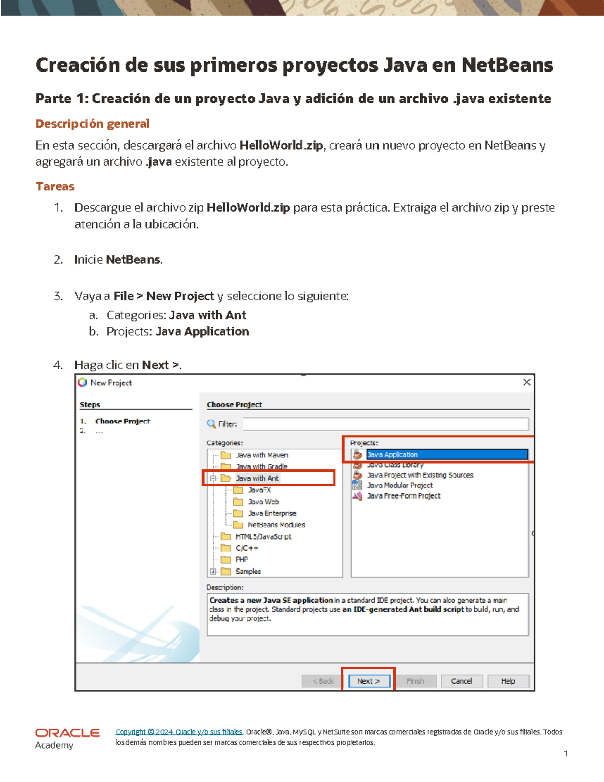 Creating-your-first-Java-programs-in-Netbeans esp - Copyright © 2024 ...