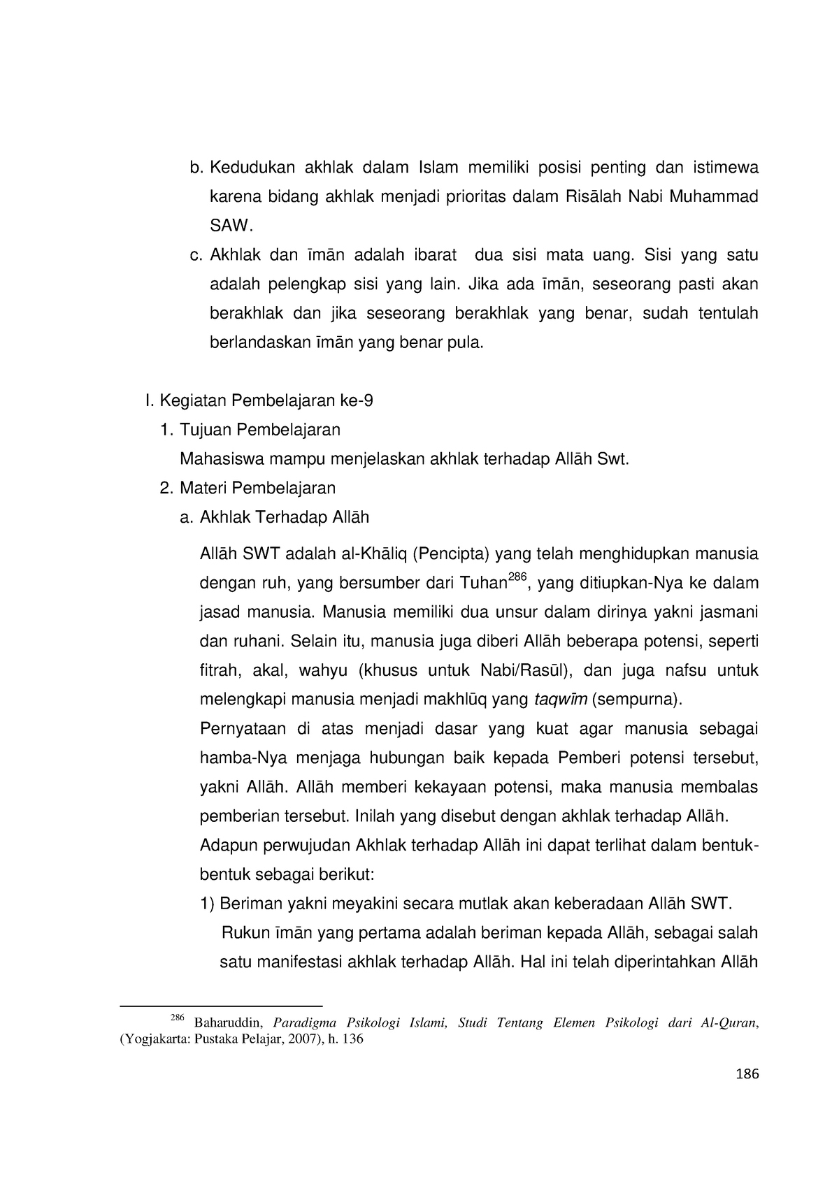 Materi Agama Islam 9 - B. Kedudukan Akhlak Dalam Islam Memiliki Posisi ...