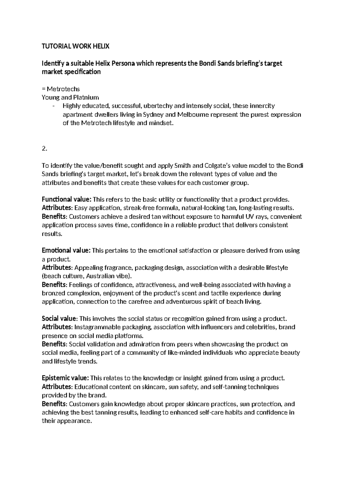 Draft Tutorial WORK - TUTORIAL WORK HELIX Identify a suitable Helix ...