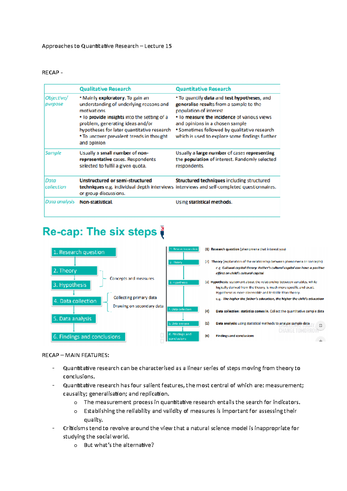 15. Approaches to Quantitative Research - Quantitative research has ...