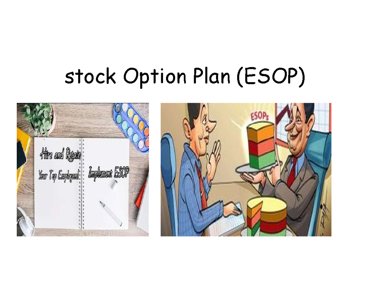 Employee Stock Option Plan (ESOP) - Stock Option Plan (ESOP) Contents ...