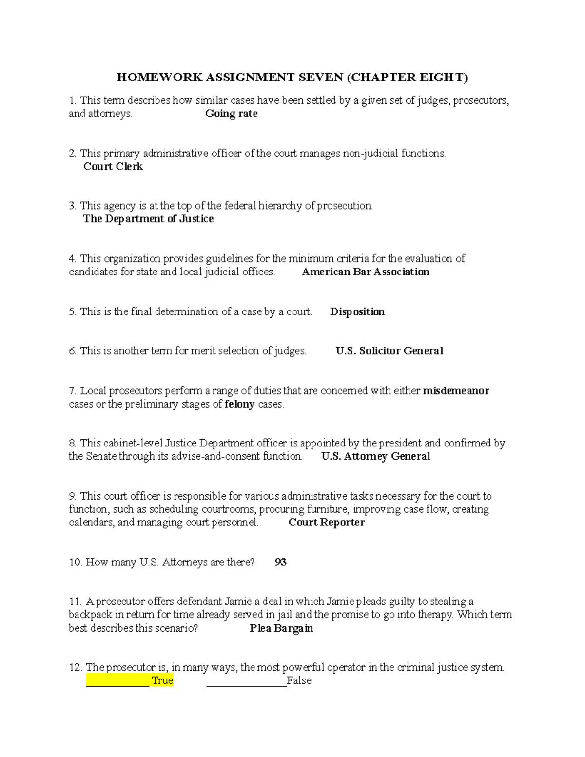 CJS1002 Homework Assignment Seven ( Chapter Eight) - HOMEWORK ...