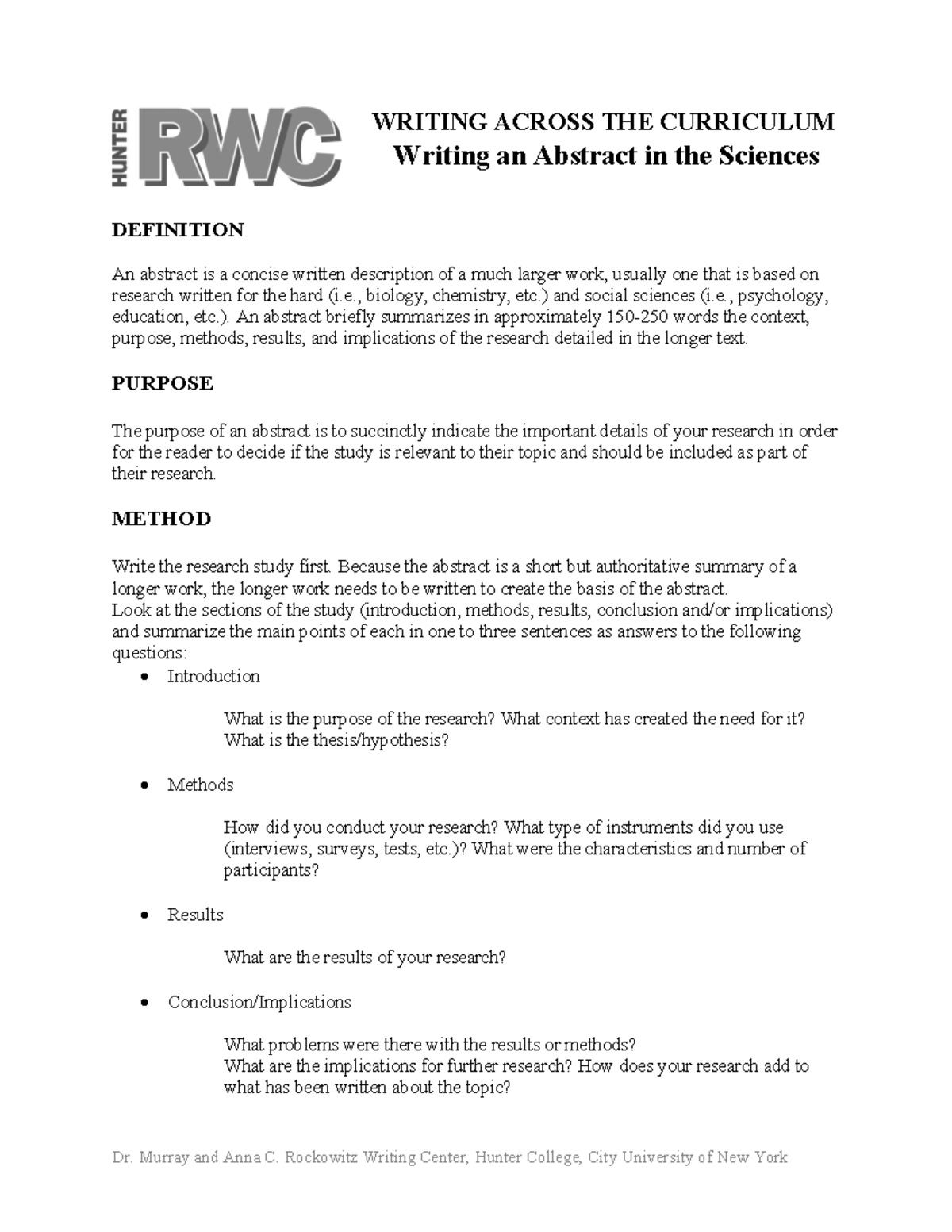 writing-an-abstract-in-the-sciences-dr-murray-and-anna-c-rockowitz