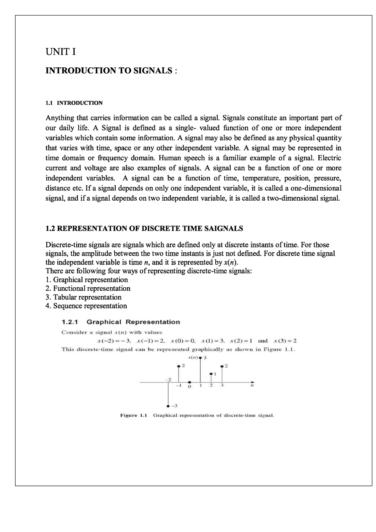 Unit 1signal And System - B.Tech - Studocu