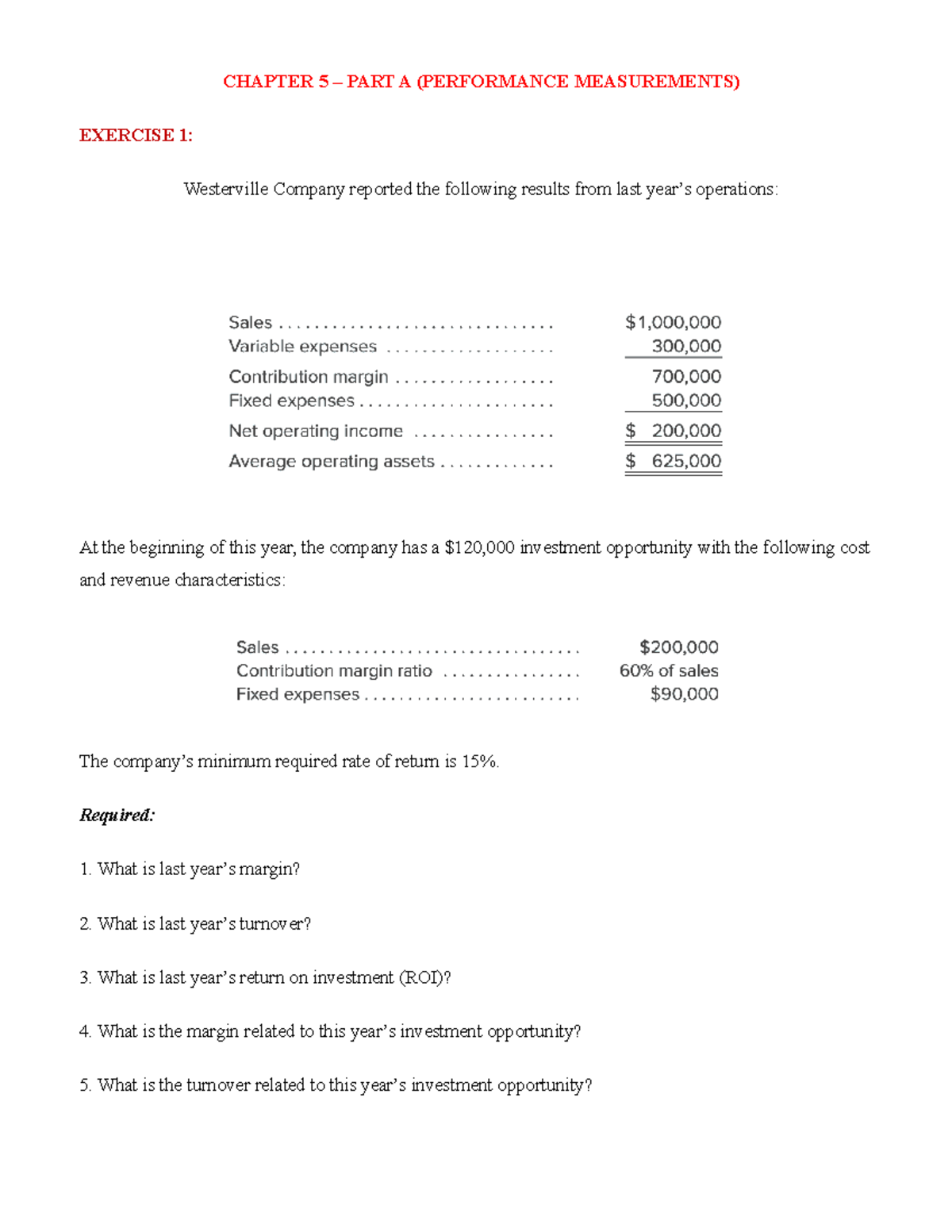 5a. ACC1107E Practice questions Chapter 5(A) Financial management