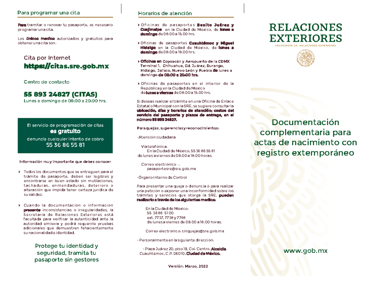 10inc - ffh - gob Documentación complementaria para actas de nacimiento