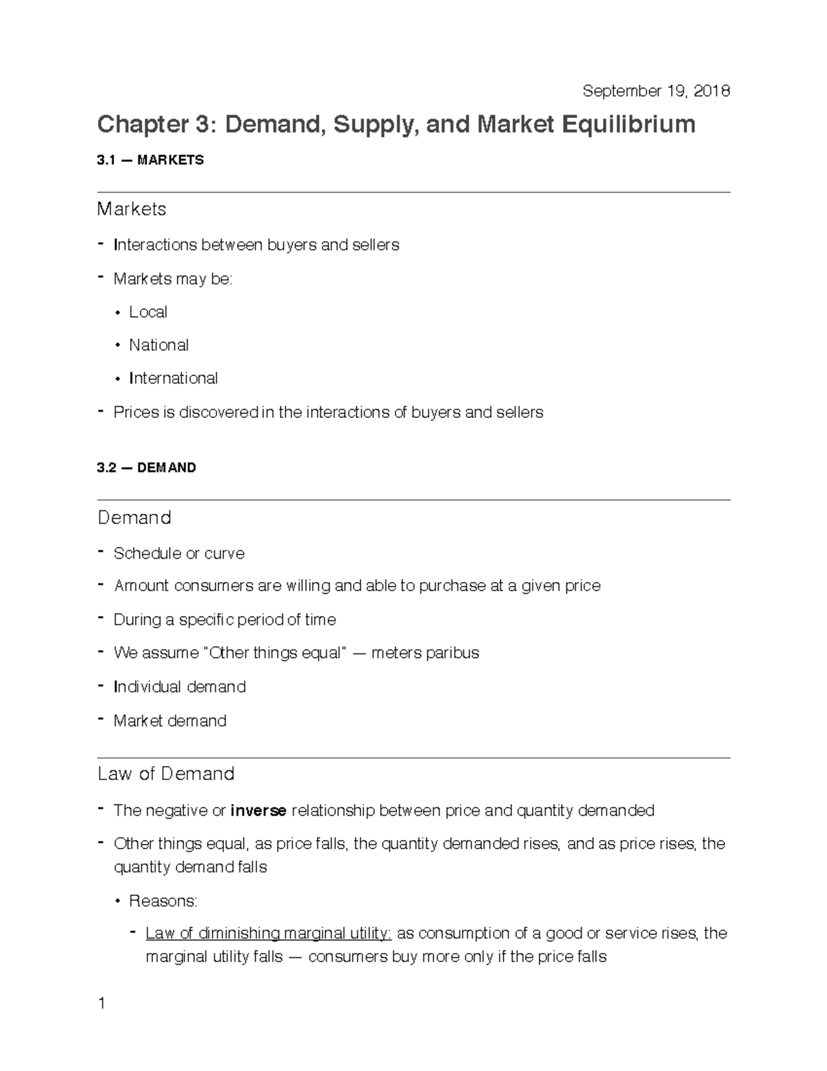 Chapter 3 - Demand, Supply, and Market Equilibrium - A higher price has ...