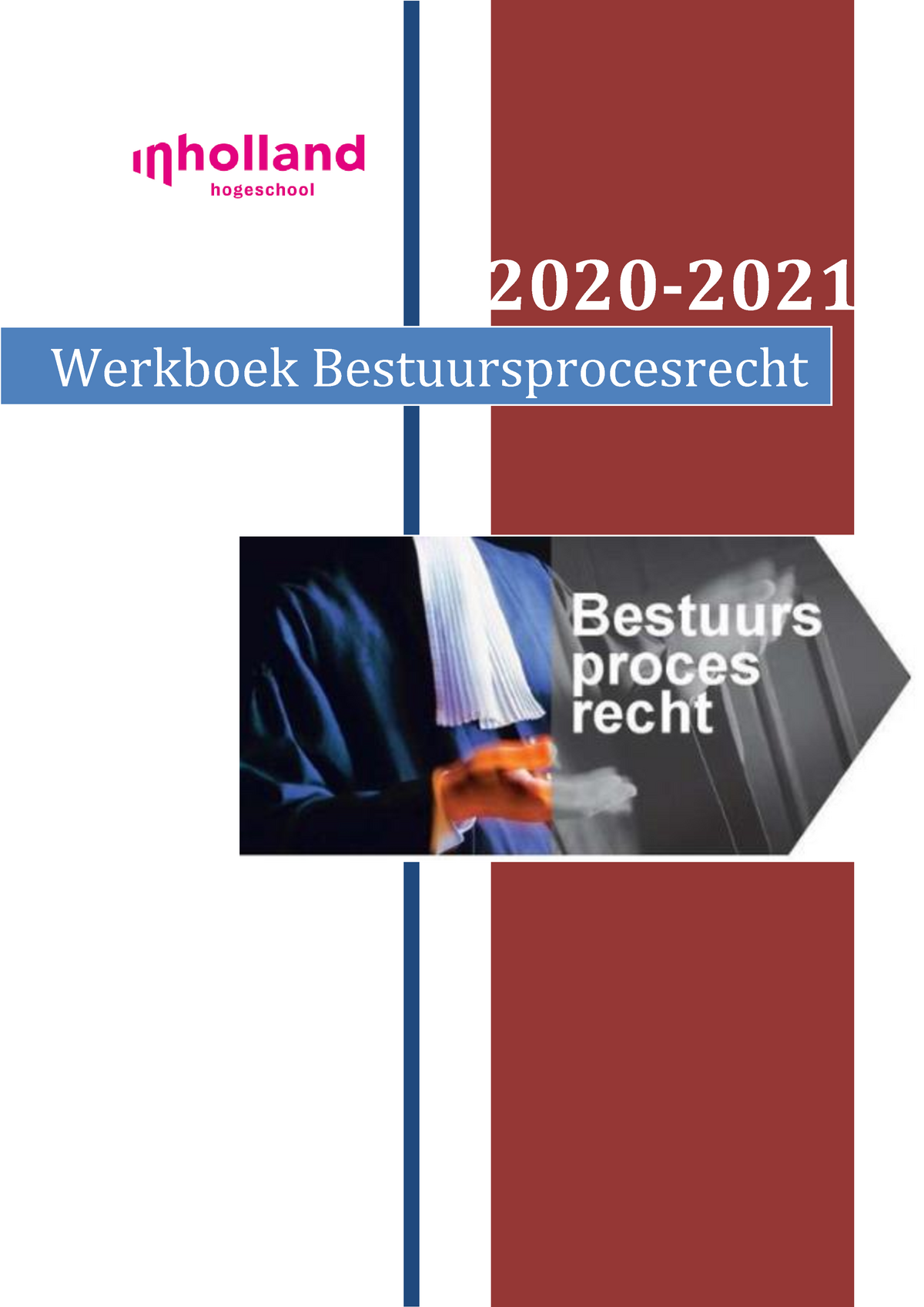 Werkboek Bestuursprocesrecht 2020-2021 - 2020 -20 21 Werkboek ...