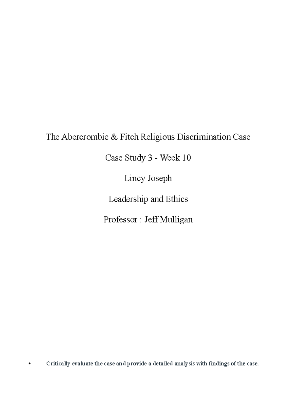 abercrombie and fitch discrimination case study