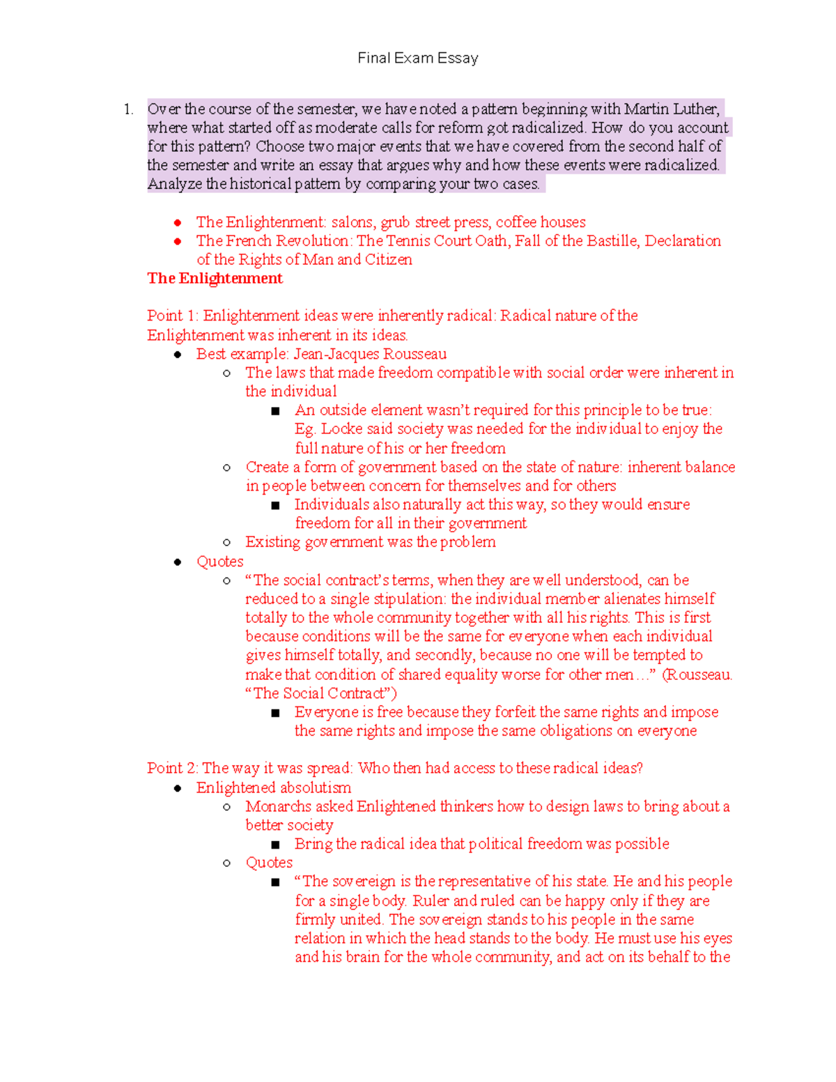 Final Exam Essays Final Exam Essay Over the course of the semester