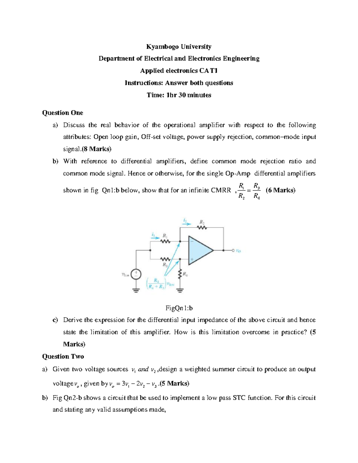 Applied Electronics Kyambogo University Department of Electrical and