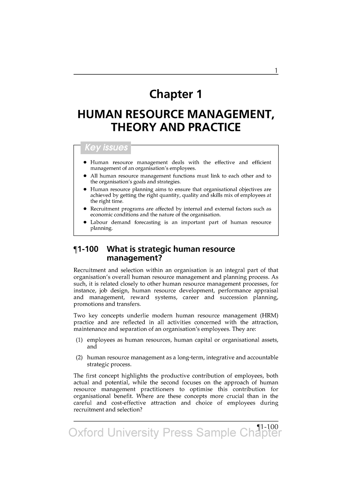 9781925159035 SC - Human Resources Lecture Notes- Detailed - 1 Chapter ...