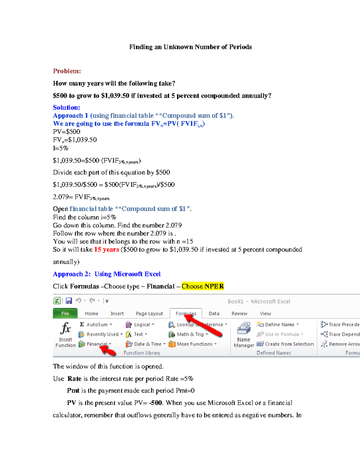 Finding an Unknown Number of Periods - Finding an Unknown Number of ...