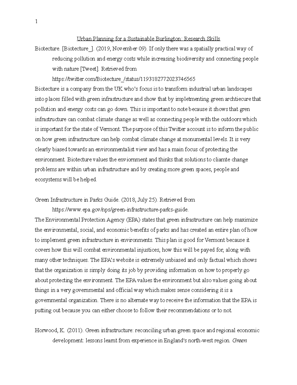 urban planning admissions essay