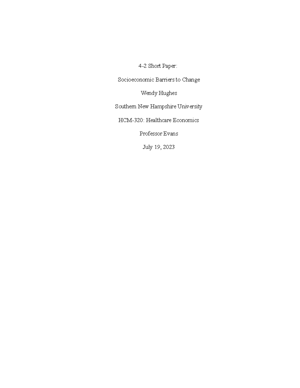 4-2 Short Paper - After analyzing your public health issue in Milestone ...