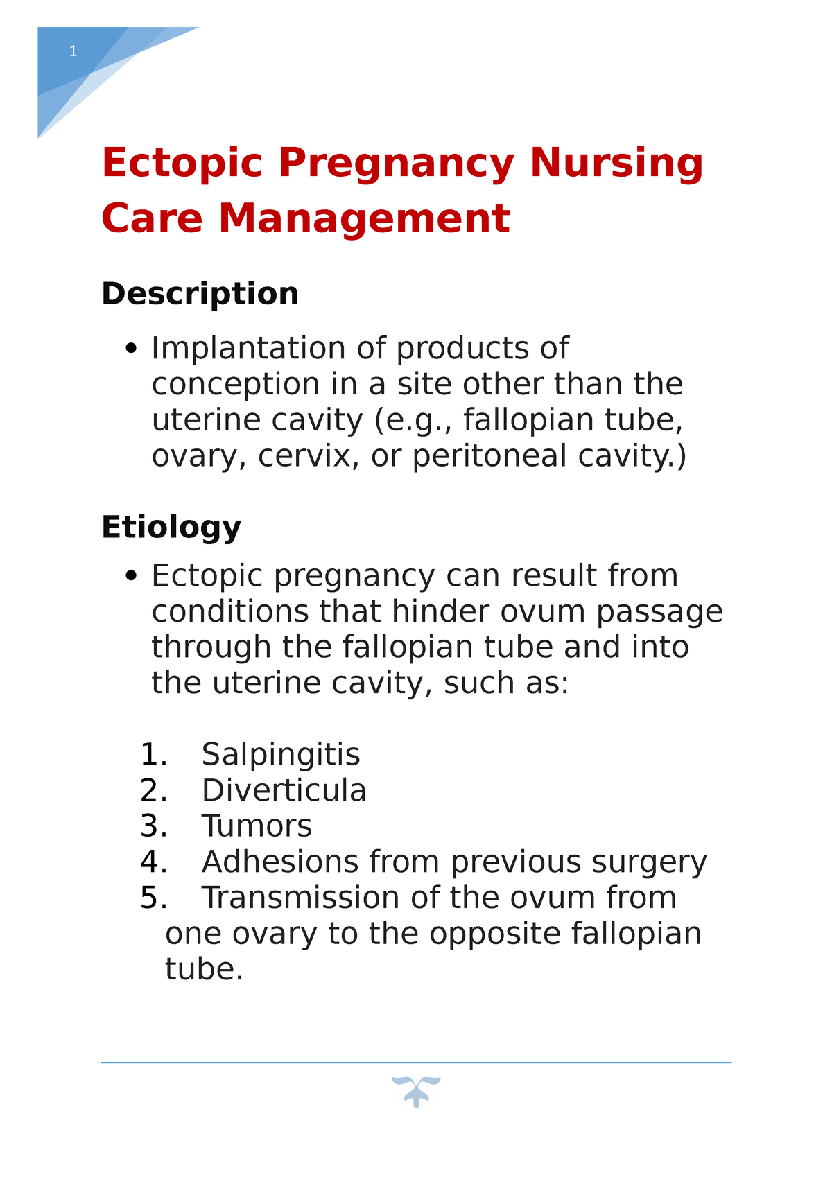 essay about ectopic pregnancy