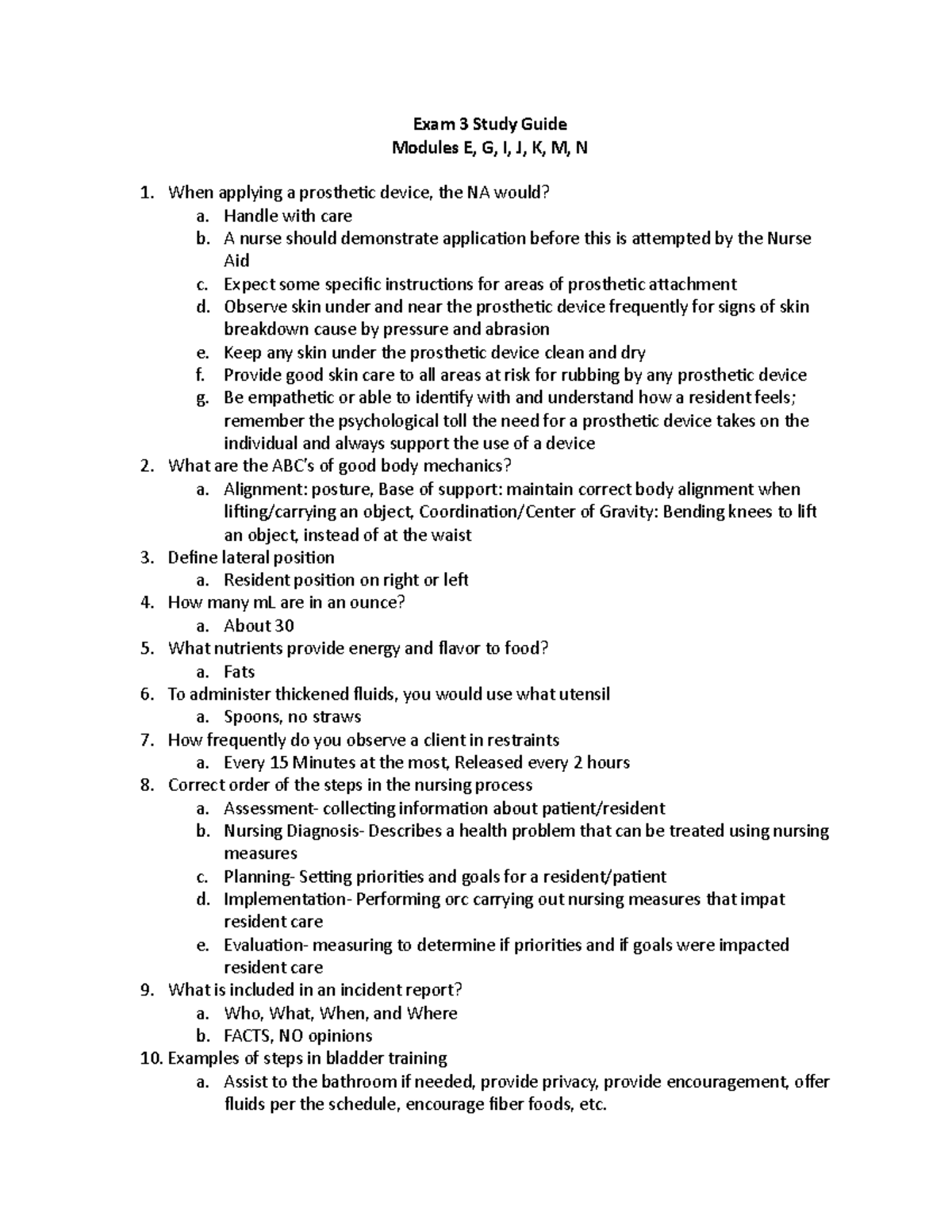 Exam 3 Study Guide Studocu