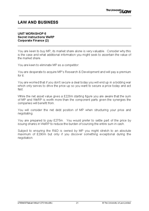 2324 lbus ws06 ce01 guide - LAW AND BUSINESS UNIT 6 Guide Corporate ...