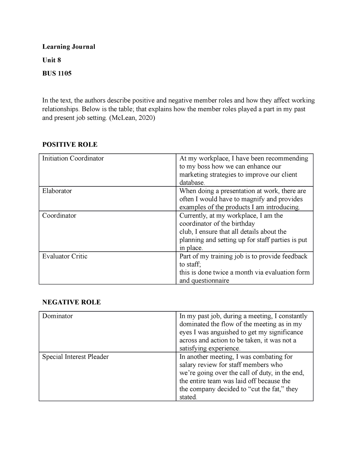 Learning Journal Unit 8 BUS 1105 - Learning Journal Unit 8 BUS 1105 In ...