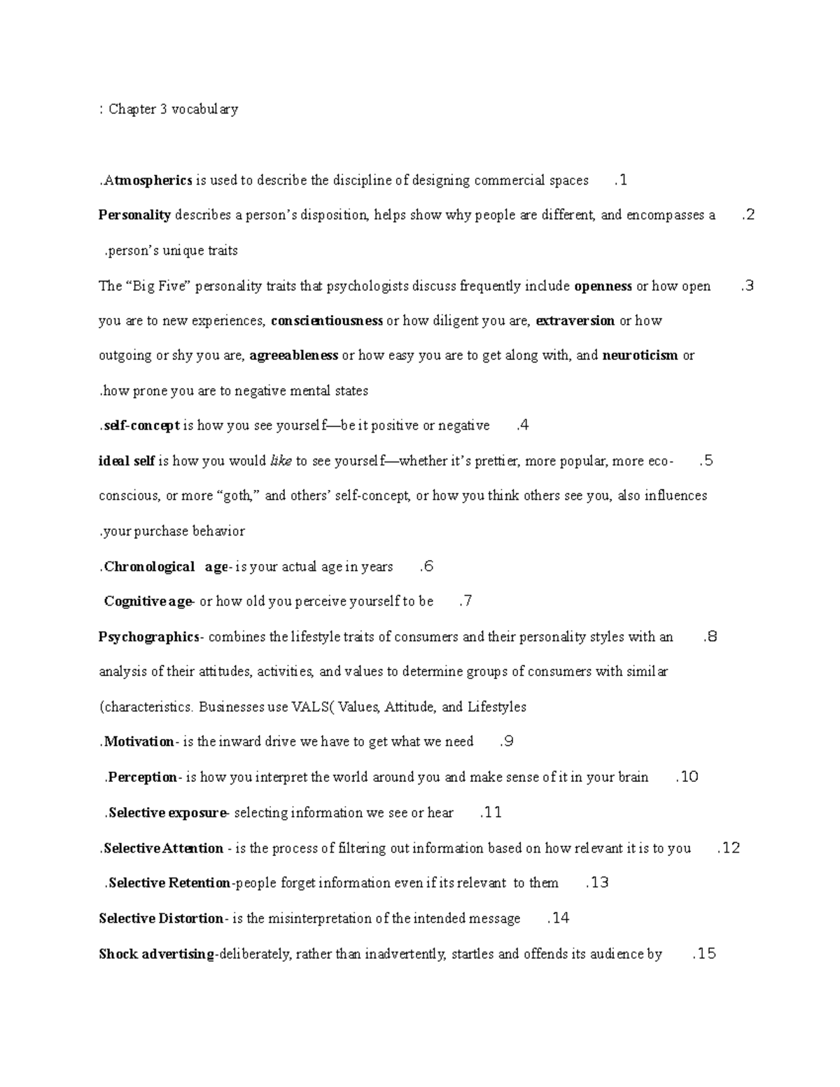 Chapter 3 intro to marketing Chapter 3 vocabulary .Atmospherics is