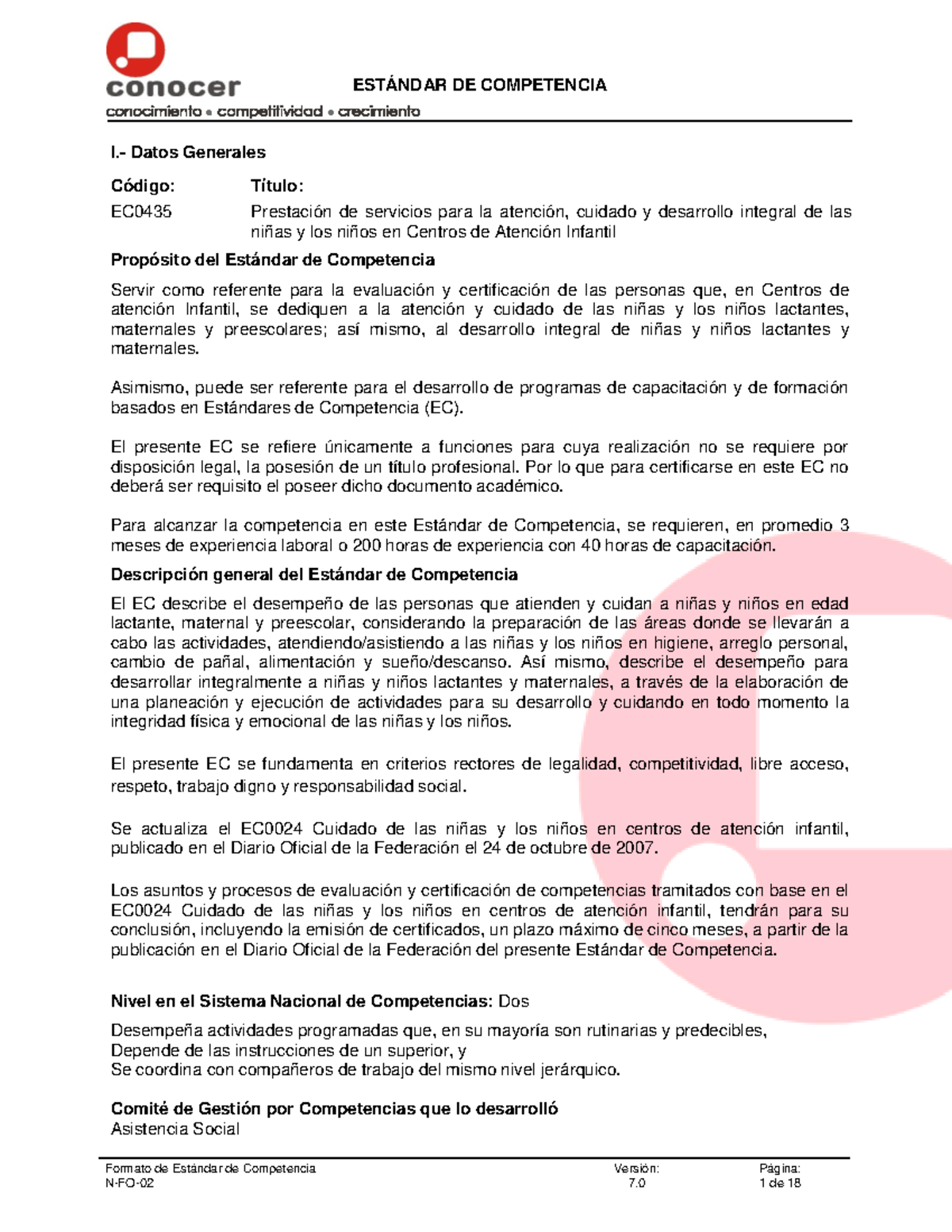 EC0435 - Para proyectos a futuro - Formato de Estándar de Competencia ...