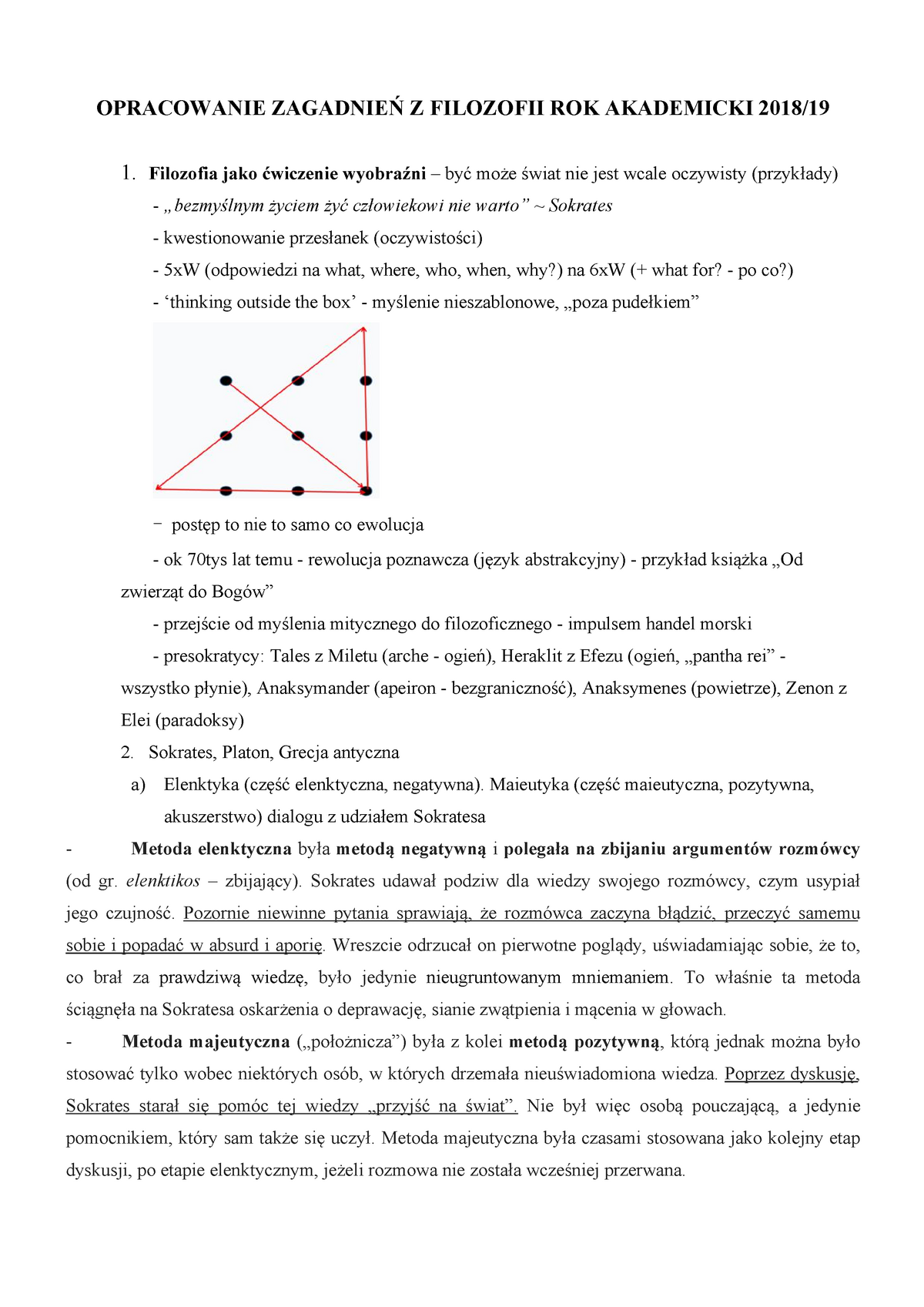 Opracowanie Do Egzaminu - OPRACOWANIE ZAGADNIEŃ Z FILOZOFII ROK ...