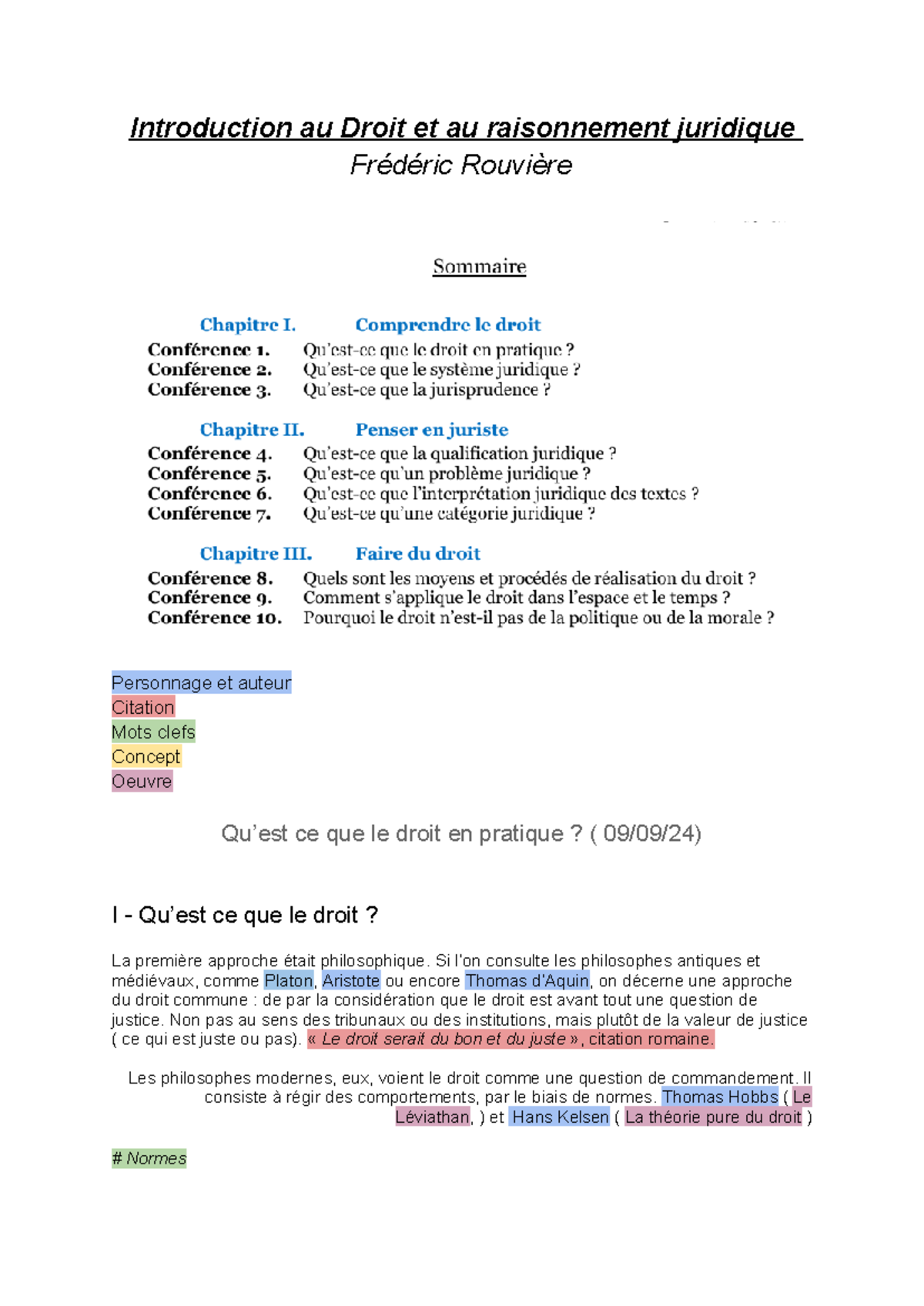 Introduction au droit Chapitre 1 - Introduction au Droit et au ...