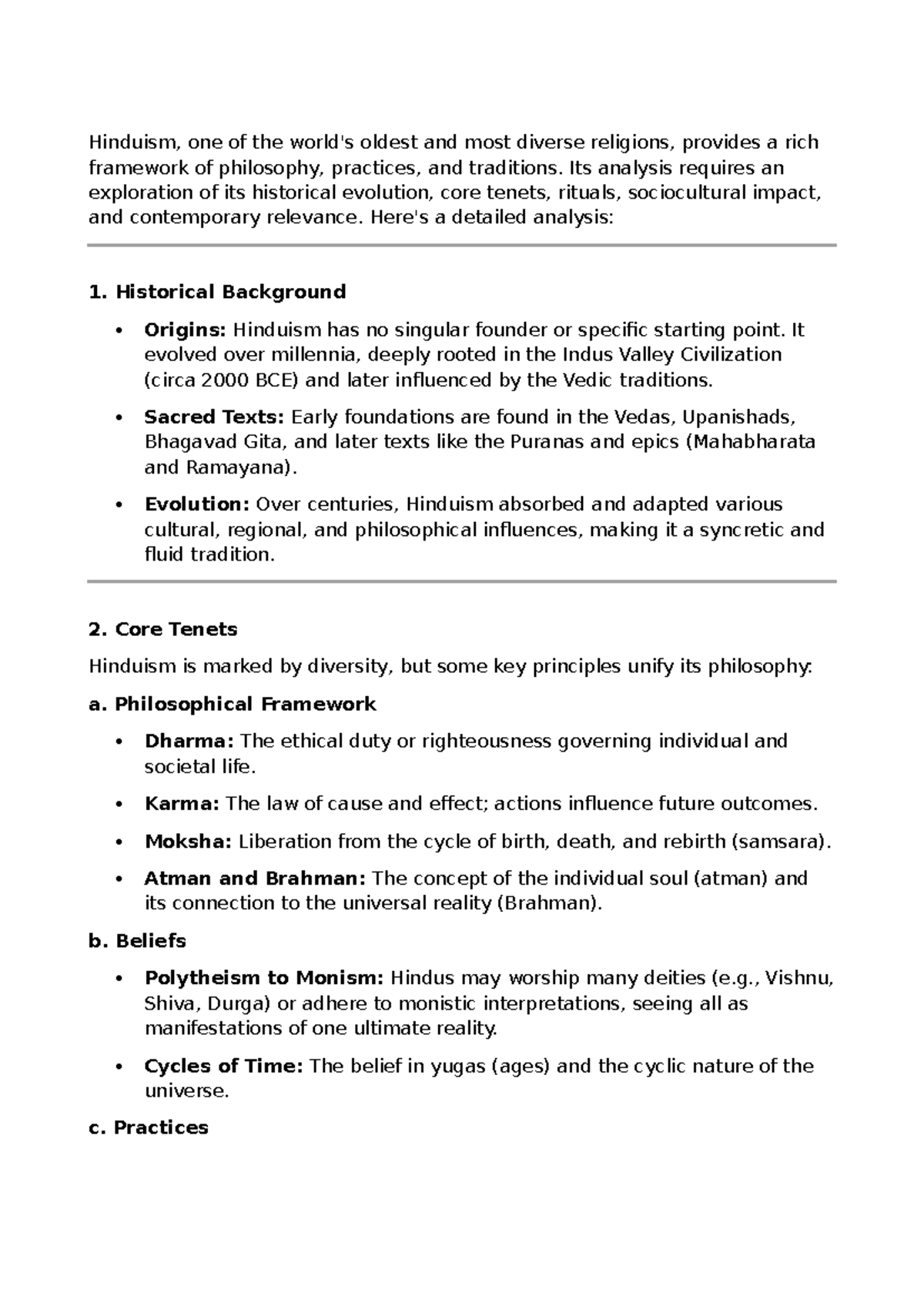 Hinduism - Analysis - Hinduism, one of the world's oldest and most ...